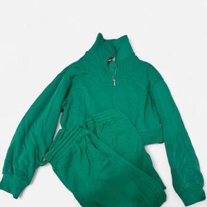 Green sweatsuit